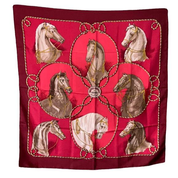 Hermes Vintage Brides Légères by Françoise Héron Silk Scarf 90cm Square Rare - Picture 1 of 15